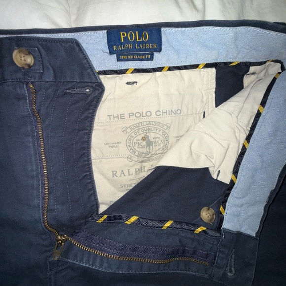 Polo Ralph Lauren Navy Blue Flat Front Shorts. Size 40. - Picture 2 of 5